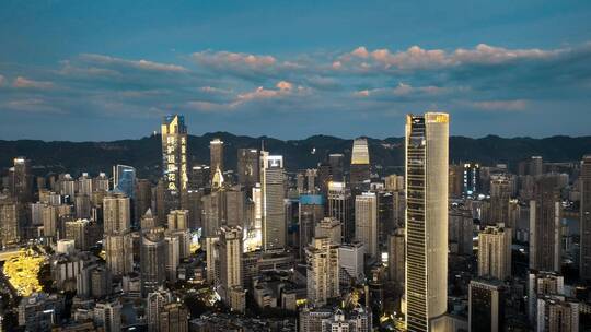 4K大气城市航拍日出日落夜景