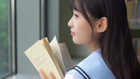 校园清新文艺美女