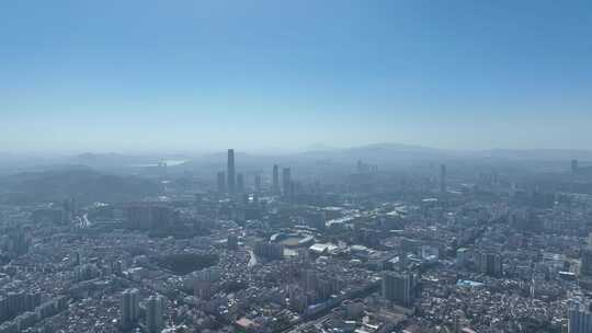 东莞城市大景航拍东莞市中心全景建筑风光