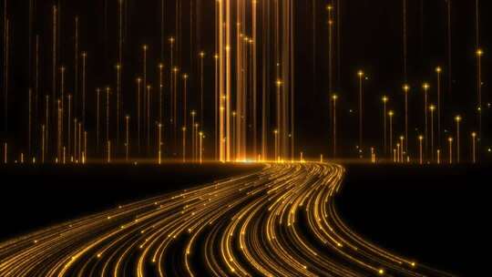 金色粒子河流颁奖舞台