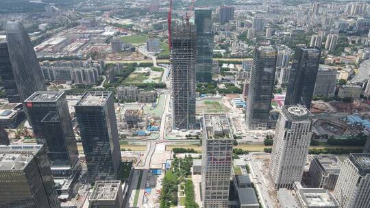广州琶洲CBD高楼建设航拍