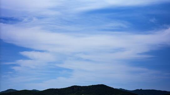 8K高质量素材 远山 蓝天 流动延时白云 实拍