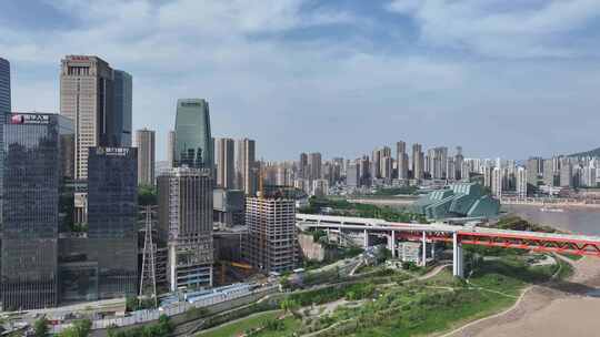 重庆江北嘴中央商务区江北城航拍