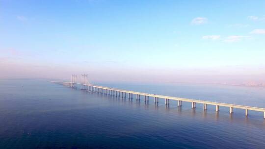 杭州湾 跨海大桥 桥梁工程 跨海通道 航拍