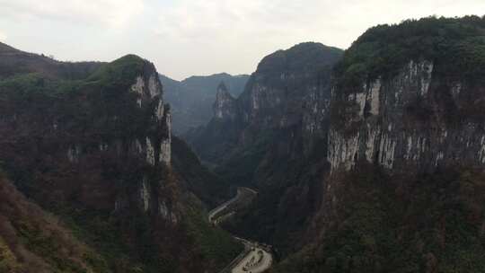 德夯大峡谷无人机航拍矮寨奇观旅游景区5A