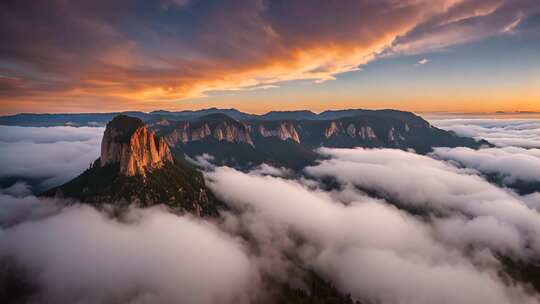 高山云海壮丽景观