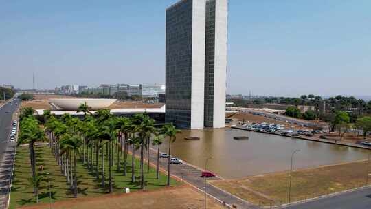 巴西巴西利亚市中心的国会大厦。