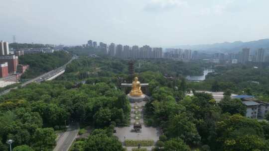 航拍重庆华岩旅游风景区