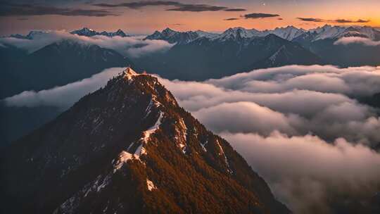 高山云海日出全景