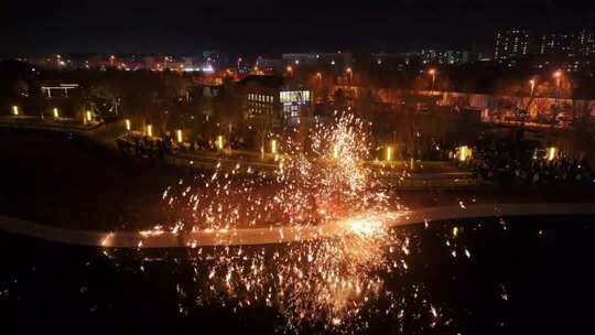 4k山东城市灯光秀喜迎新年