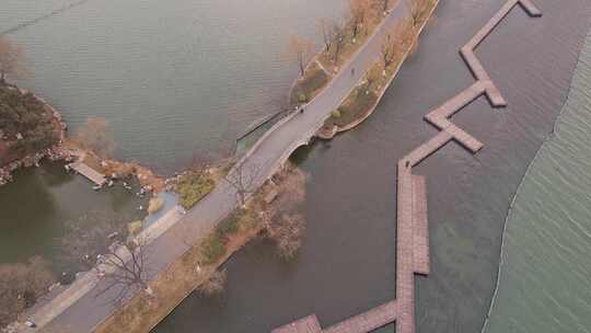 南京玄武湖俯瞰视频素材模板下载