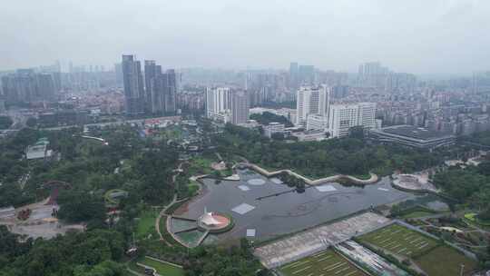 佛山禅城区城市交通建筑航拍