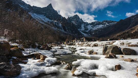 四川毕棚沟山水风景延时