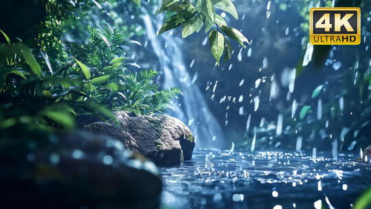 唯美雨景意境风景各种场景雨景视频素材2