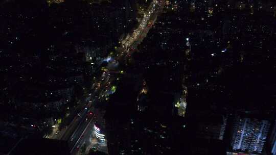 广州猎德大道夜景视频素材模板下载
