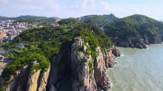 温州4A风景区仙叠岩观景台航拍4K