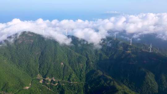 惠东县观音山风力发电机云海延时视频