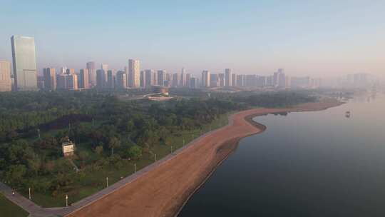 海边沙滩大海海洋沙滩风景航拍