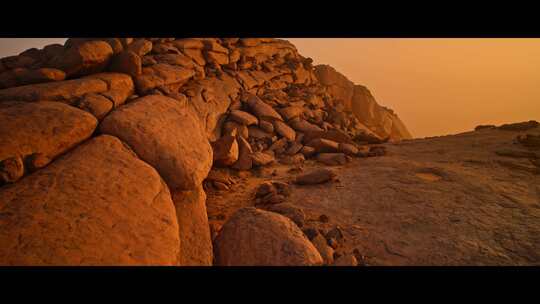 FPV穿越机无人机航拍撒哈拉沙漠高山日落