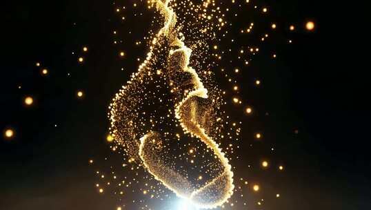 金色粒子音符特效