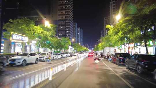 夜晚马路夜景