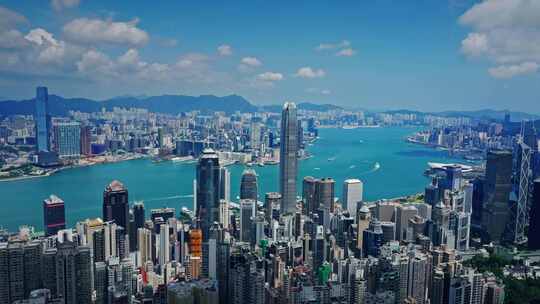 【正版素材】香港大景全景大气俯拍