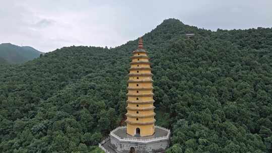 航拍宜阳灵山寺