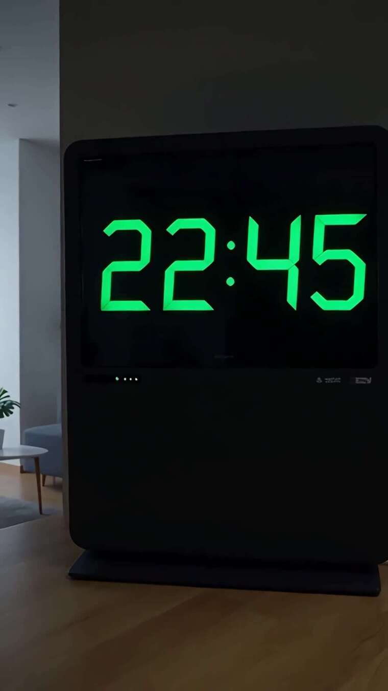 室内电子时钟特写