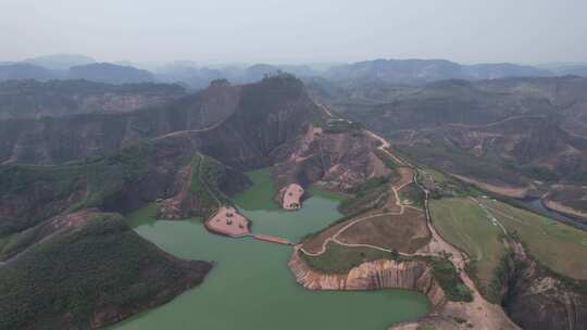 湖南郴州高倚岭风景区丹霞地貌航拍