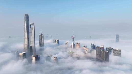 上海云海 上海中心 上海高度 陆家嘴全景