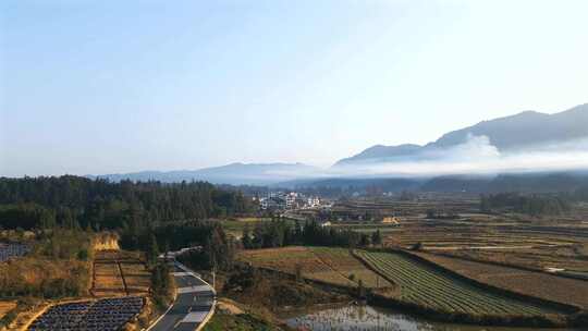 航拍贵州锦屏铜鼓岔路村云海 