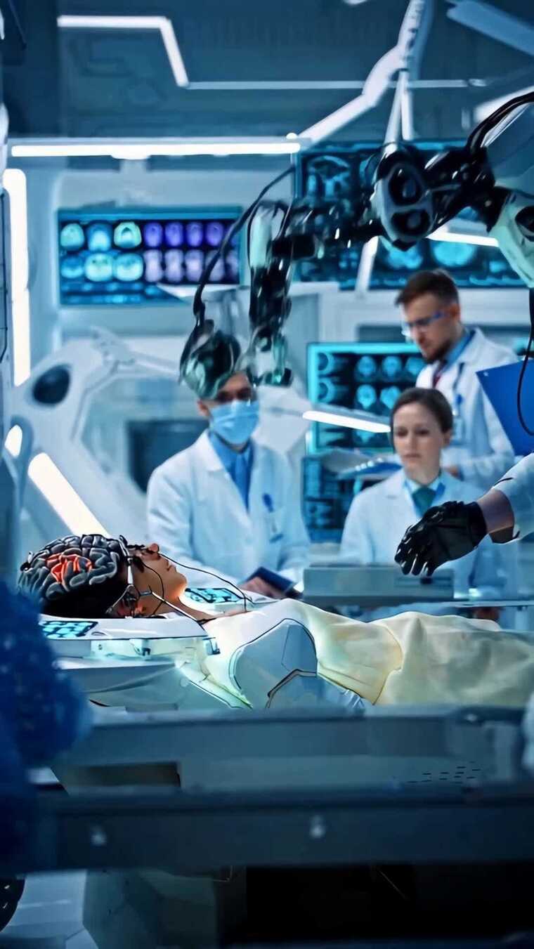 未来医疗场景医生脑部检测