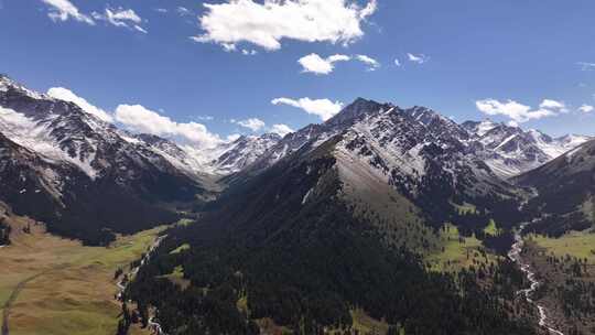 天山乌孙古道自然风光航拍