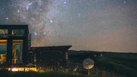 新西兰北欧雪山极光星空航拍延时