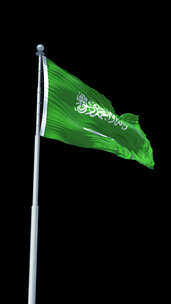 沙特阿拉伯国旗Alpha通道垂直方向