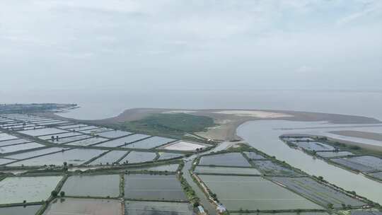 湿地良田鱼塘 养殖渔业 三角洲 水系河道