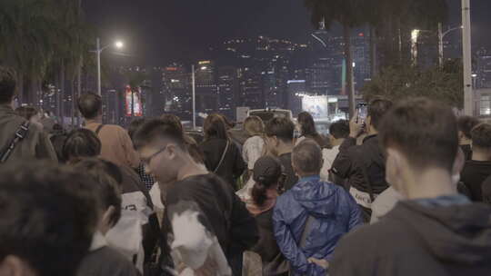 香港跨年夜密集人群