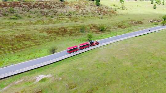 重庆武隆仙女山森林公园网红波浪公路小火车