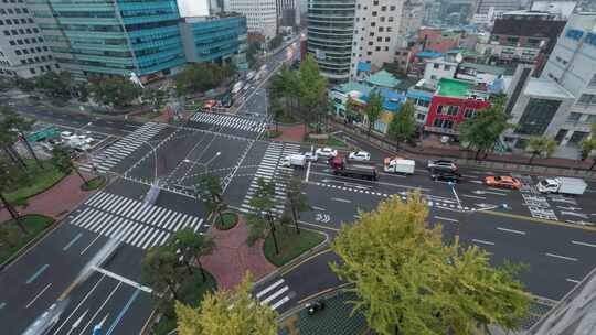 交通，首尔，城市景观，道路