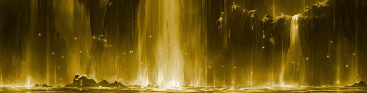 金色粒子瀑布