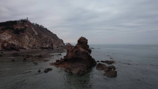 青岛市崂山区石老人风景航拍