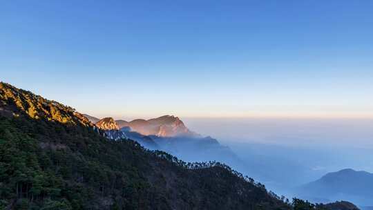 庐山黄昏仰天坪延时