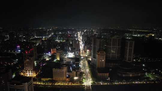 广东中山市城市夜景灯光