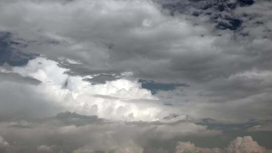 天空中的可变云和混合云移动