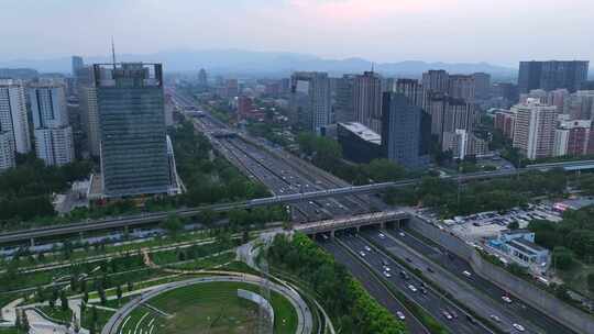 北京城市航拍(京张铁路遗址公园)