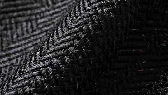 黑色纺织布料特写