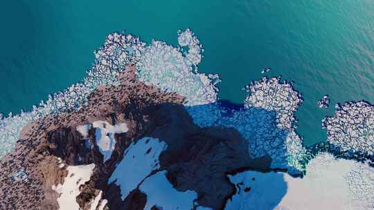 南极风景与游船视频素材模板下载