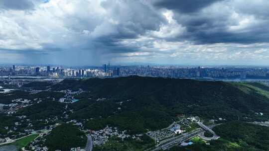 长沙岳麓山城区航拍