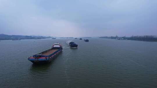 湘江水上交通运输船船只航行宣传片视频素材模板下载