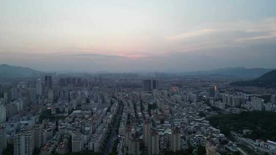 福建泉州大景泉州夜幕晚霞风光